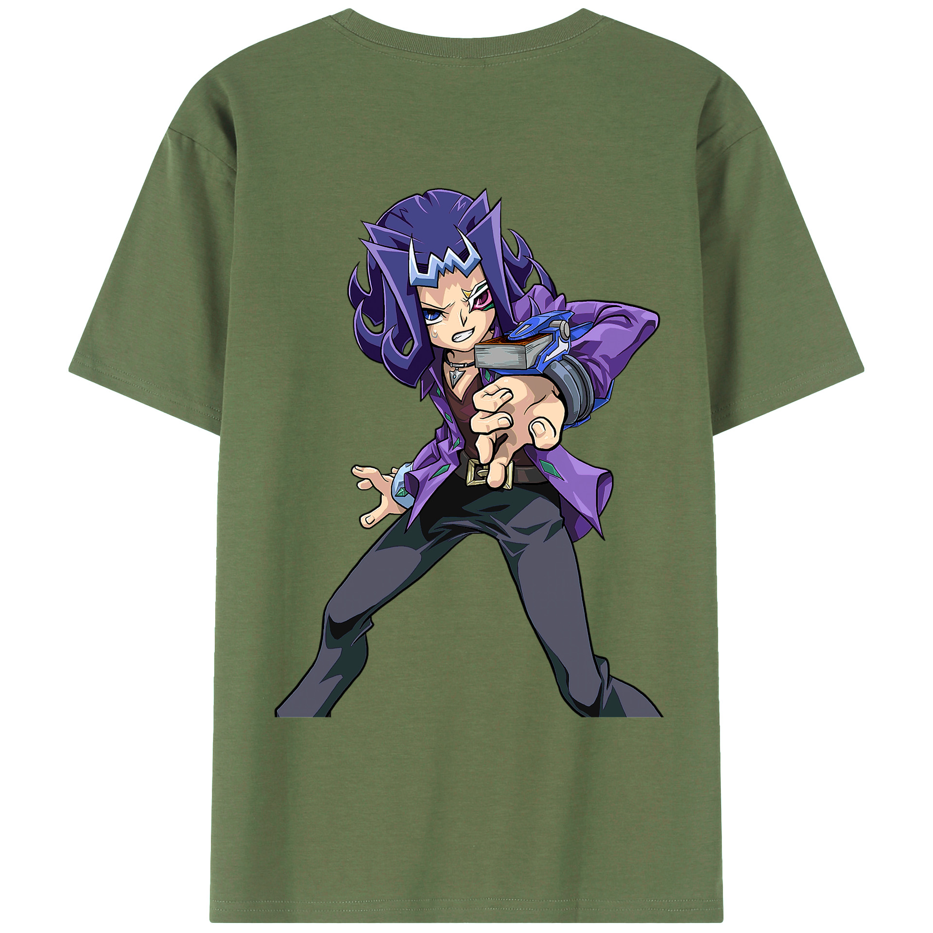 （画像用） 遊☆戯☆王 Yu-Gi-Oh! 綿100％ メンズ半袖Tシャツ（バックプリント） 通気性